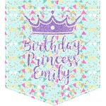 Birthday Princess Iron On Faux Pocket (Personalized)
