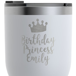 Birthday Princess RTIC Tumbler - White - Engraved Front & Back (Personalized)