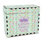 Birthday Princess Wood Recipe Box - Full Color Print (Personalized)