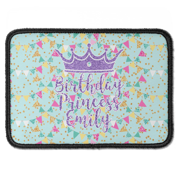 Custom Birthday Princess Iron On Rectangle Patch w/ Name or Text