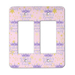 Birthday Princess Rocker Style Light Switch Cover - Two Switch (Personalized)
