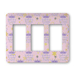 Birthday Princess Rocker Style Light Switch Cover - Three Switch (Personalized)