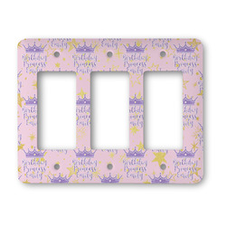 Birthday Princess Rocker Style Light Switch Cover - Three Switch (Personalized)