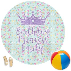 Birthday Princess Round Beach Towel (Personalized)