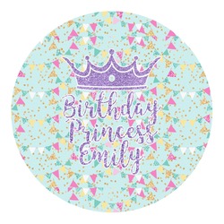 Birthday Princess Round Decal - Small (Personalized)