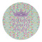 Birthday Princess Round Linen Placemats - FRONT (Double Sided)