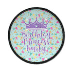 Birthday Princess Iron On Round Patch w/ Name or Text