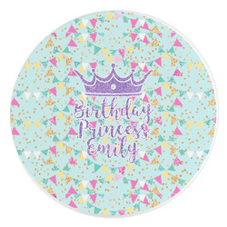 Birthday Princess Round Stone Trivet (Personalized)
