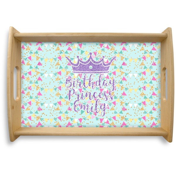 Custom Birthday Princess Natural Wooden Tray - Small (Personalized)