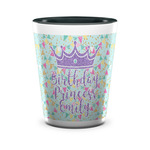 Birthday Princess Ceramic Shot Glass - 1.5 oz - Two Tone - Set of 4 (Personalized)