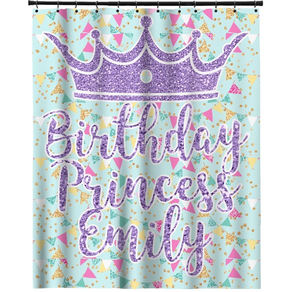 Custom Birthday Princess Extra Long Shower Curtain - 70"x84" (Personalized)