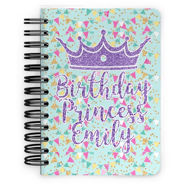 Custom Birthday Princess Spiral Notebook - 5x7 w/ Name or Text