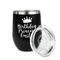 Birthday Princess Stainless Wine Tumblers - Black - Single Sided - Alt View