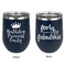 Birthday Princess Stainless Wine Tumblers - Navy - Double Sided - Approval