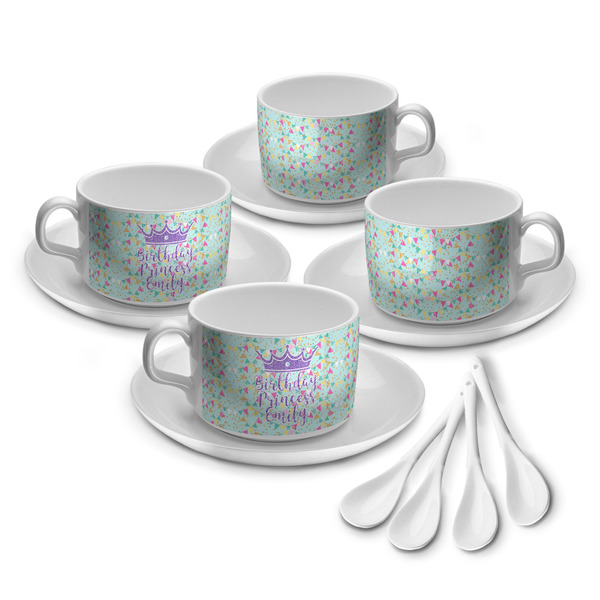 Custom Birthday Princess Tea Cup - Set of 4 (Personalized)