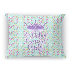 Birthday Princess Rectangular Throw Pillow Case - 12"x18" (Personalized)