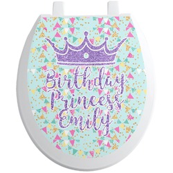 Birthday Princess Toilet Seat Decal - Round (Personalized)