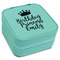 Birthday Princess Travel Jewelry Boxes - Leatherette - Teal - Angled View