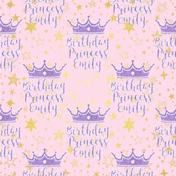 Birthday Princess Wallpaper & Surface Covering (Water Activated 24"x 24" Sample)
