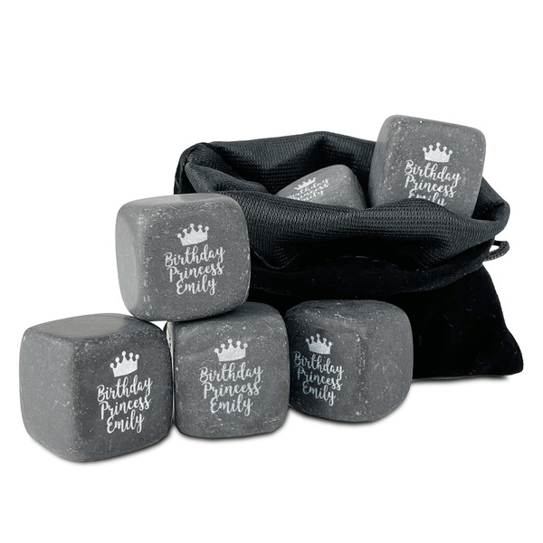 Custom Birthday Princess Whiskey Stone Set - Set of 9 (Personalized)