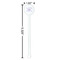 Birthday Princess White Plastic 5.5" Stir Stick - Round - Dimensions