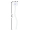 Birthday Princess White Plastic 7" Stir Stick - Oval - Dimensions