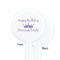 Birthday Princess White Plastic 7" Stir Stick - Single Sided - Round - Front & Back