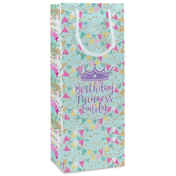 Custom Birthday Princess Wine Gift Bags - Matte (Personalized)