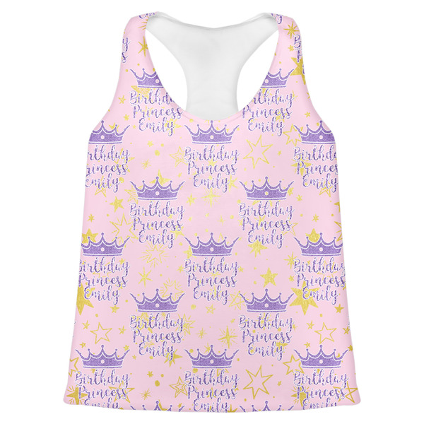 Custom Birthday Princess Womens Racerback Tank Top - Medium (Personalized)