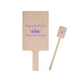 Birthday Princess 6.25" Rectangle Wooden Stir Sticks - Double Sided (Personalized)
