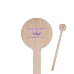 Birthday Princess 6" Round Wooden Stir Sticks - Double Sided (Personalized)