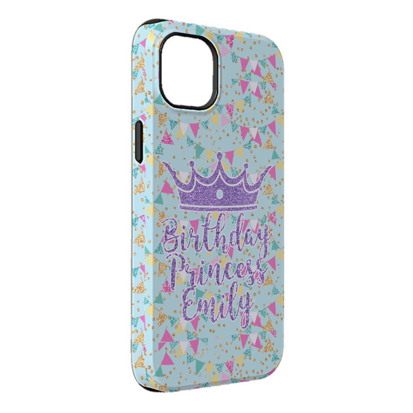 Custom Birthday Princess iPhone Case - Rubber Lined - iPhone 14 Plus (Personalized)