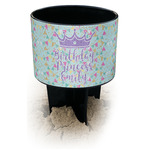 Birthday Princess Black Beach Spiker Drink Holder (Personalized)