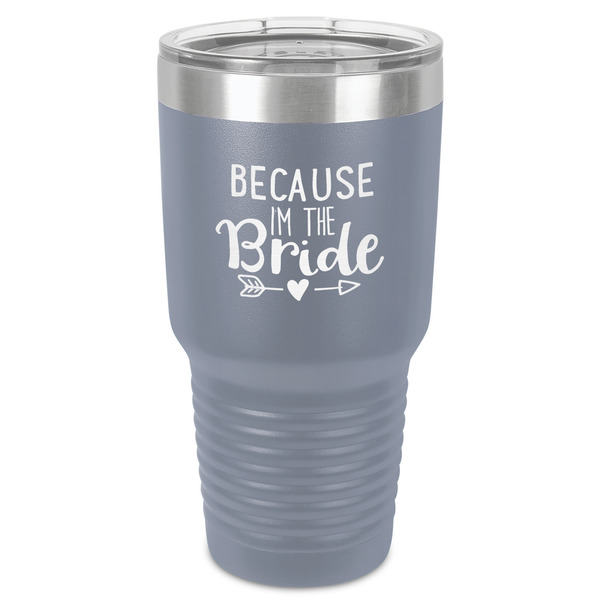 Custom Bride / Wedding Quotes and Sayings 30 oz Stainless Steel Tumbler - Grey - Single-Sided