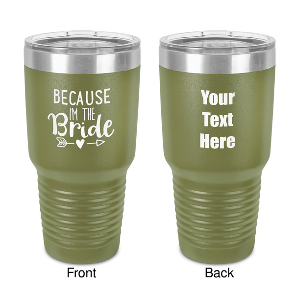 Custom Bride / Wedding Quotes and Sayings 30 oz Stainless Steel Tumbler - Olive - Double-Sided