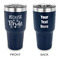 Bride / Wedding Quotes and Sayings 30 oz Stainless Steel Ringneck Tumblers - Navy - Double Sided - APPROVAL