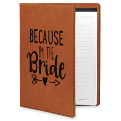 Bride / Wedding Quotes and Sayings Leatherette Portfolio with Notepad - Large - Double Sided