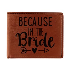 Bride / Wedding Quotes and Sayings Leatherette Bifold Wallet - Double Sided