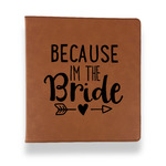 Bride / Wedding Quotes and Sayings Leather Binder - 1" - Rawhide