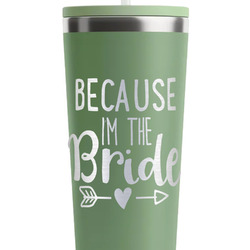 Bride / Wedding Quotes and Sayings RTIC Everyday Tumbler with Straw - 28oz - Light Green - Double-Sided