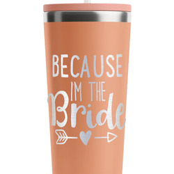 Bride / Wedding Quotes and Sayings RTIC Everyday Tumbler with Straw - 28oz - Peach - Single-Sided