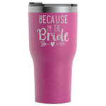 Bride / Wedding Quotes and Sayings RTIC Tumbler - Magenta - Laser Engraved - Single-Sided