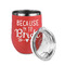 Bride / Wedding Quotes and Sayings Stainless Wine Tumblers - Coral - Double Sided - Alt View