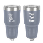 Fighting Cancer Quotes and Sayings 30 oz Stainless Steel Tumbler - Grey - Double-Sided