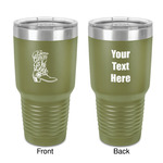 Fighting Cancer Quotes and Sayings 30 oz Stainless Steel Tumbler - Olive - Double-Sided