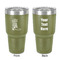 Fighting Cancer Quotes and Sayings 30 oz Stainless Steel Ringneck Tumbler - Olive - Double Sided - Front & Back