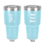 Fighting Cancer Quotes and Sayings 30 oz Stainless Steel Tumbler - Teal - Double-Sided