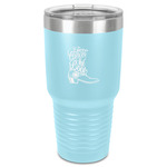 Fighting Cancer Quotes and Sayings 30 oz Stainless Steel Tumbler - Teal - Single-Sided