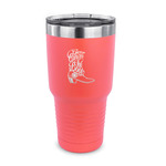 Fighting Cancer Quotes and Sayings 30 oz Stainless Steel Tumbler - Coral - Single Sided