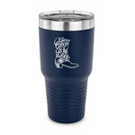 Fighting Cancer Quotes and Sayings 30 oz Stainless Steel Tumbler - Navy - Single Sided